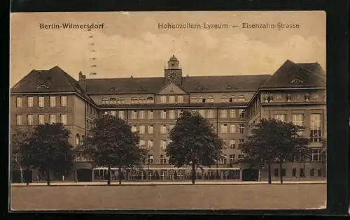 AK Berlin-Wilmersdorf, Hohenzollern-Lyzeum, Eisenzahn-Strasse