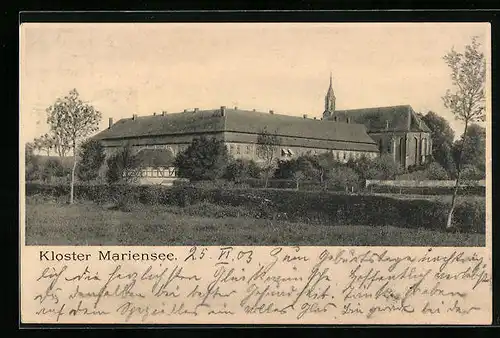AK Mariensee, Ansicht vom Kloster