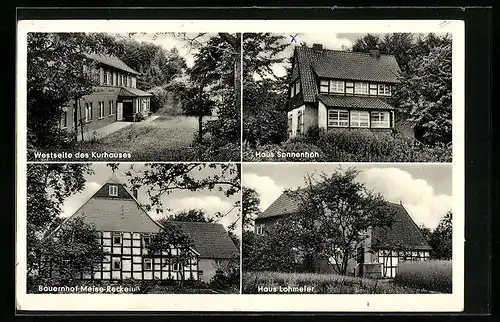 AK Randringhausen /Westf., Bauernhof Meise-Recke, Haus Sonnenhöh, Haus Lohmeier