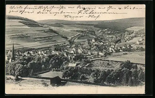 AK Bad Langenschwalbach, Gesamtansicht aus der Vogelschau
