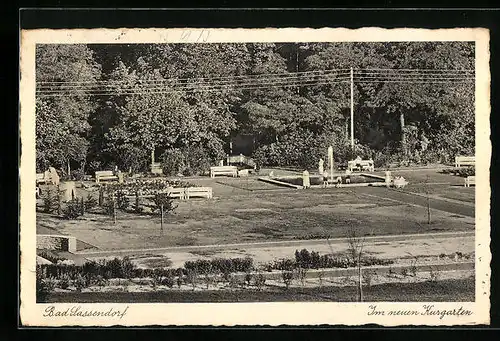 AK Bad Sassendorf /Kr. Soest, Im neuen Kurgarten