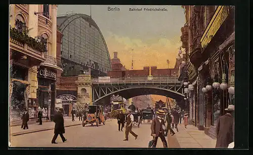 AK Berlin, Bahnhof Friedrichstrasse mit Cigarren Geschäft