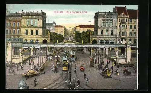 AK Berlin-Kreuzberg, U-Bahn, Hallesches Tor