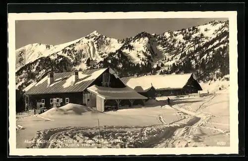 AK Alpe Gaisrücken im Gunzesriedertal, Ortspartie mit Stuiben