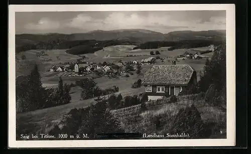 AK Saig b. Titisee, Ortsansicht mit Landhaus Sonnhalde