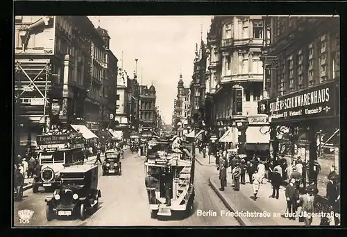 AK Berlin, Friedrichstrasse Ecke Jägerstrasse