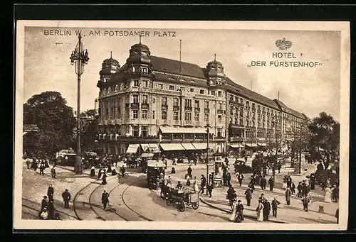 AK Berlin, Hotel Der Fürstenhof am Potsdamer Platz