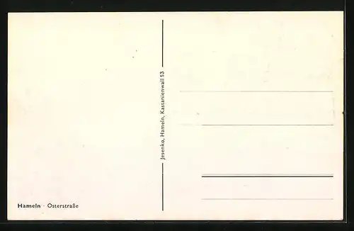 AK Hameln, Blick in die Osterstrasse