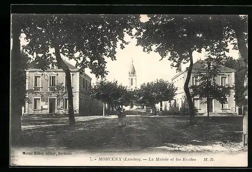 AK Morcenx, La Mairie et les Ecoles