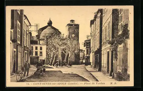 AK Saint-Sever-sur-Adour, Place de Verdun