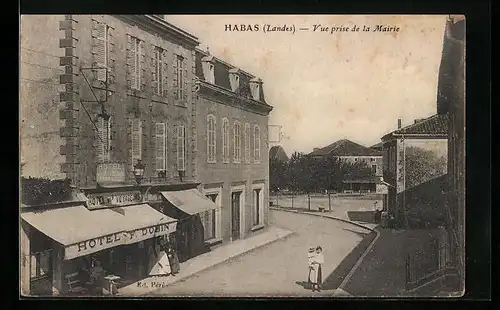 AK Habas, Vue prise de la Mairie