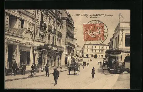 AK Mont-de-Marsan, Rue Gambetta