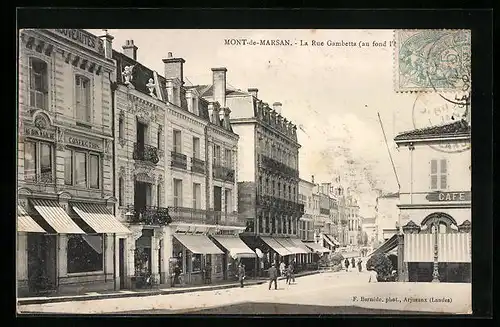 AK Mont-de-Marsan, La Rue Gambetta