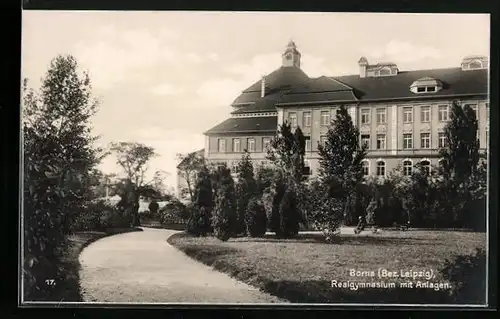 AK Borna /Bez. Leipzig, Realgymnasium mit Anlagen