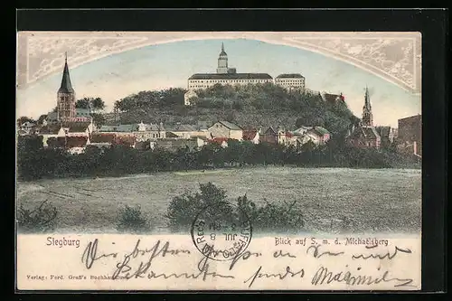 AK Siegburg, Ortsansicht m. d. Michaelsberg