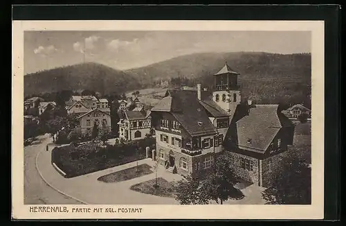 AK Herrenalb, Partie mit Kgl. Postamt