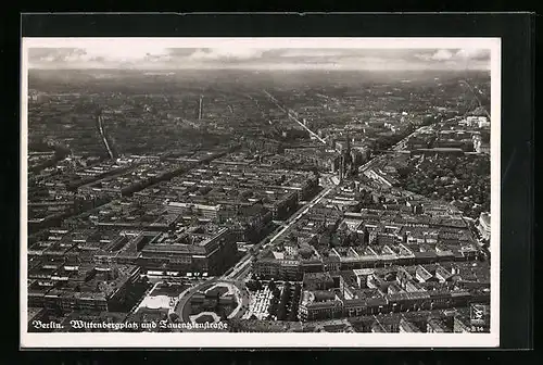 AK Berlin, Wittenbergplatz und Tauentzienstrasse aus der Vogelschau