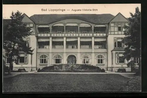 AK Bad Lippspringe, Partie am Auguste-Viktoria-Stift