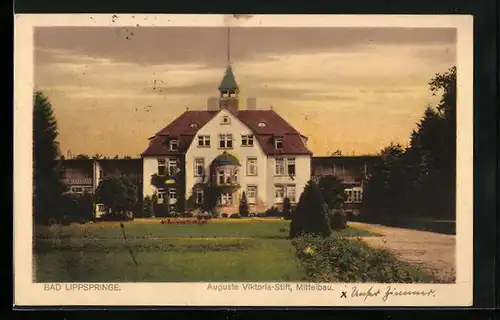 AK Bad Lippspringe, Auguste Viktoria-Stift, Mittelbau