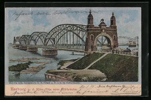 AK Harburg a. d. Elbe, Die neue Elbbrücke