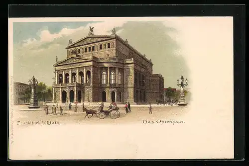 Lithographie Frankfurt a. M., Das Opernhaus
