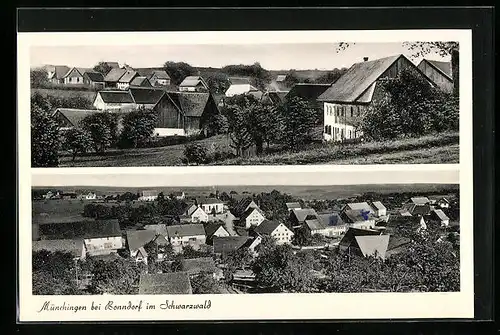 AK Münchingen b. Bonndorf, Ortsansicht aus der Vogelschau