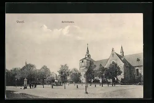 AK Varel, Blick über den Schlossplatz
