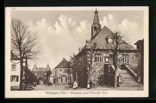 AK Nideggen-Eifel, Rathaus und Dürener Tor