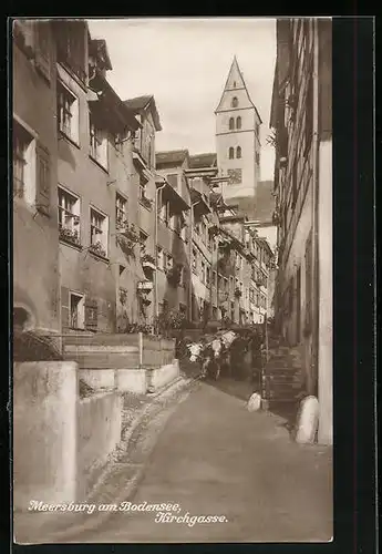 AK Meersburg am Bodensee, Blick in die Kirchgasse
