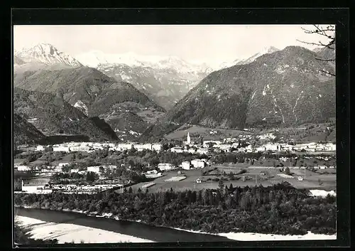 AK Tolmin, Panoramablick auf Ort und Berge