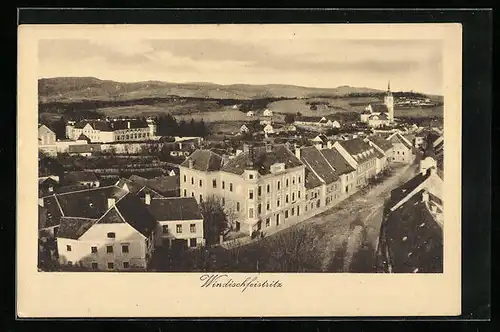 AK Windischfeistritz, Strassenpartie aus der Vogelschau