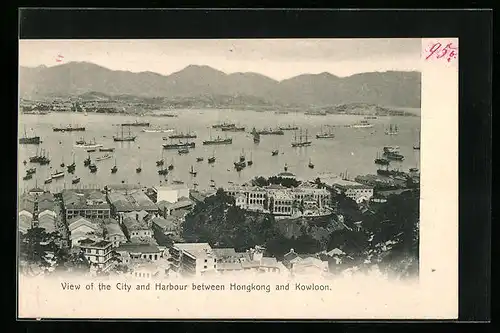 AK Hongkong, View of the City and Harbour between Hongkong and Kowloon