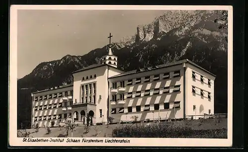 AK Schaan, Blick auf St. Elisabethen-Institut