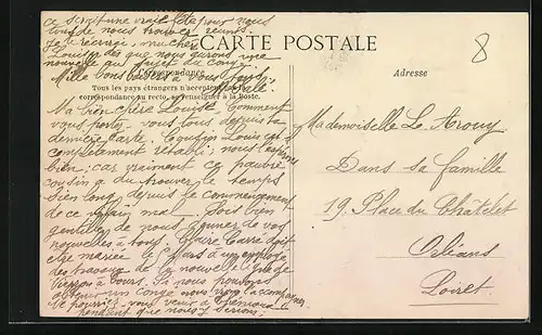 AK Mandailles, Ortsansicht mit Kirche