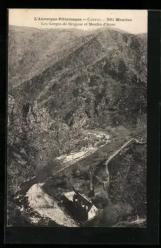 AK Mauriac, Les Gorges de Brageac et Moulin d`Auze