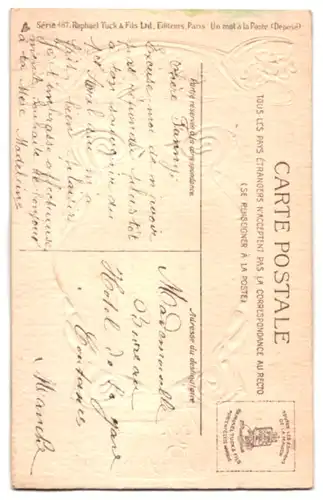 Seiden-AK Hübsche junge Frau mit Hut