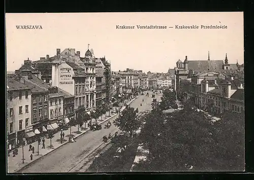 AK Warszawa, Krakauer Vorstadtstrasse