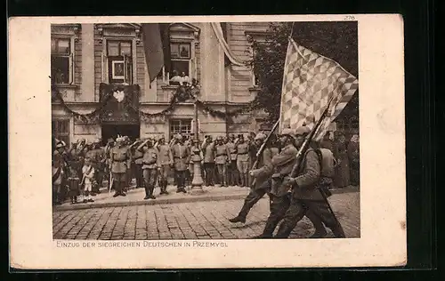 AK Przemysl, Einzug der siegreichen Deutschen