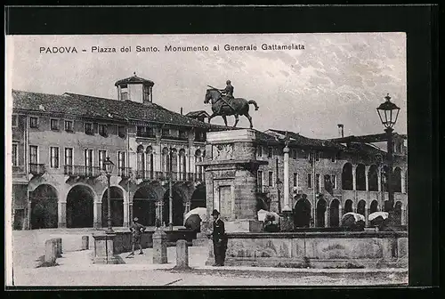 AK Padova, Piazza del Santo, Monumento al Generale Gattamelata
