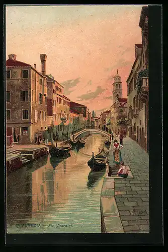 Künstler-AK Venezia, Rio Girardini