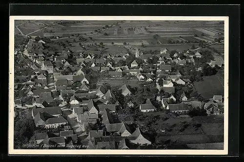 AK Grissheim / Baden, Totalansicht, Flugzeugaufnahme