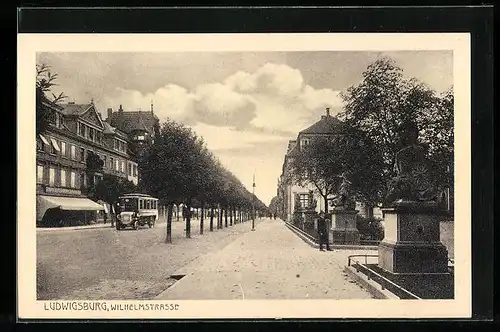 AK Ludwigsburg, Blick in die Wilhelmstrasse