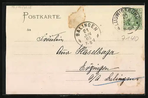 AK Ludwigsburg, Blick auf das Bezirkskrankenhaus