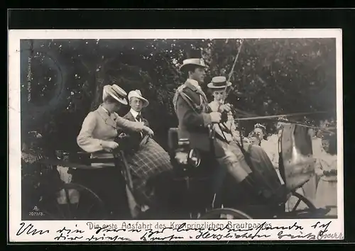 AK Die erste Ausfahrt des Kronprinzlichen Brautpaares