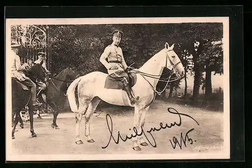 AK Kronprinz Wilhelm von Preussen in Uniform zu Pferd