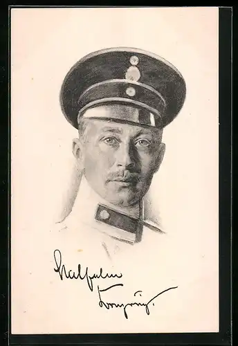 AK Portrait des Kronprinzen Wilhelm von Preussen in Uniform