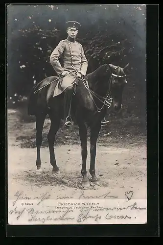 AK Kronprinz Wilhelm von Preussen zu Pferd