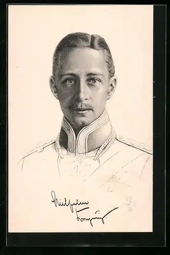 AK Portrait des Kronprinzen Wilhelm von Preussen in Uniform