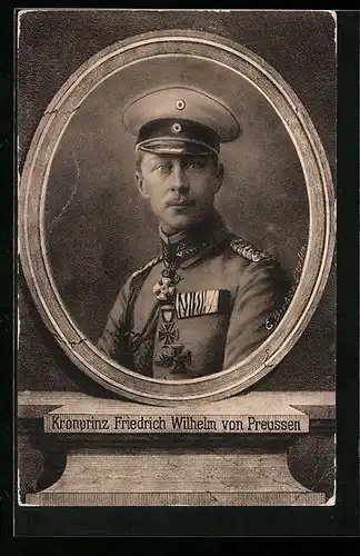 AK Kronprinz Wilhelm von Preussen uniformiert im Portrait