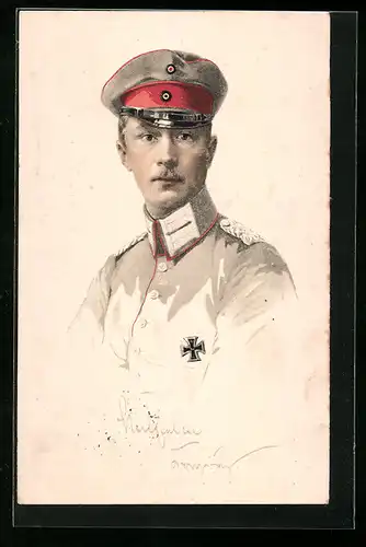 AK Kronprinz Wilhelm von Preussen stattlich in Uniform